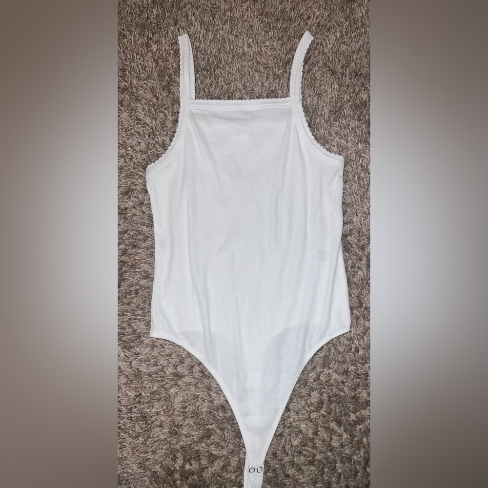 White leotard/bodysuit tanktop, size M.